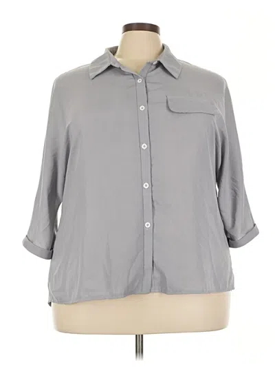 Pre-owned Emery Rose 3/4 Sleeve Blouse In Gray