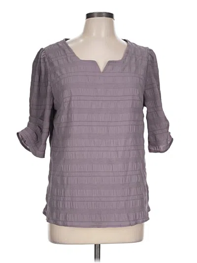 Pre-owned Emery Rose 3/4 Sleeve Blouse In Gray