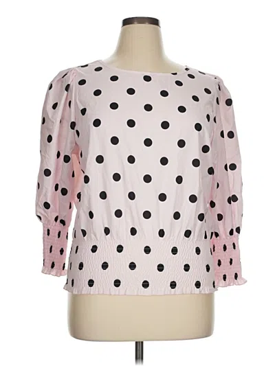 Pre-owned Emery Rose 3/4 Sleeve Blouse In Pink