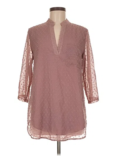 Pre-owned Emery Rose 3/4 Sleeve Blouse In Pink