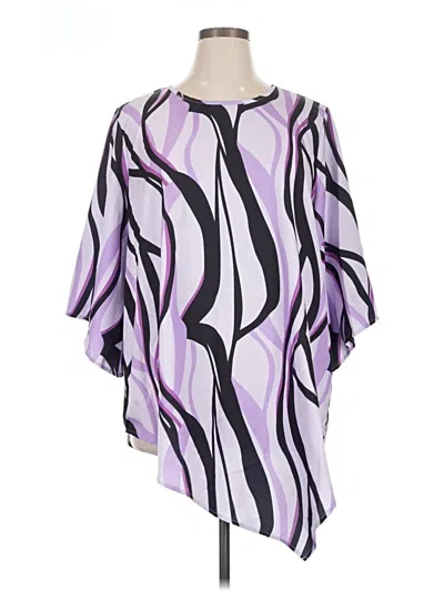 Pre-owned Emery Rose 3/4 Sleeve Blouse In Purple