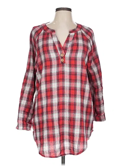 Pre-owned Emery Rose 3/4 Sleeve Blouse In Red