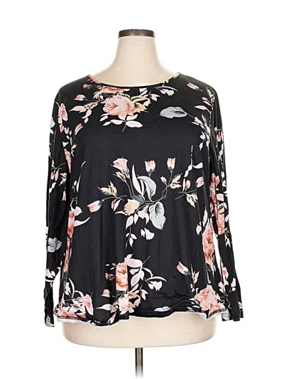 Pre-owned Emery Rose 3/4 Sleeve T-shirt In Black