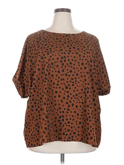Pre-owned Emery Rose 3/4 Sleeve T-shirt In Brown