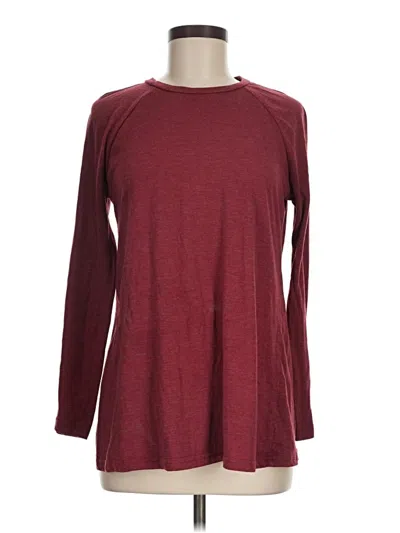 Pre-owned Emery Rose 3/4 Sleeve T-shirt In Burgundy