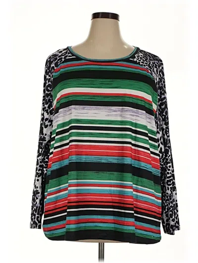 Pre-owned Emery Rose 3/4 Sleeve T-shirt In Green