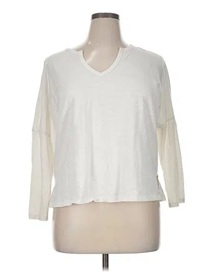 Pre-owned Emery Rose 3/4 Sleeve T-shirt In Ivory