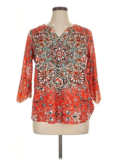 Pre-owned Emery Rose 3/4 Sleeve T-shirt In Orange