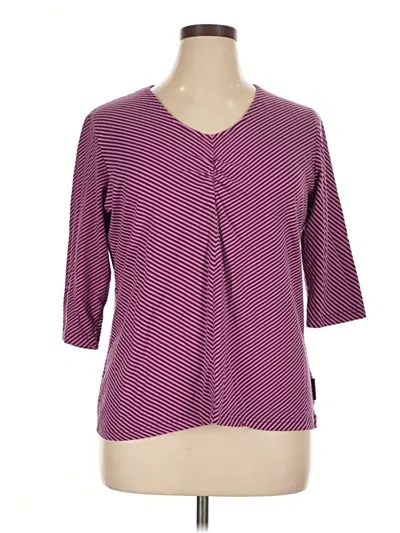 Pre-owned Emery Rose 3/4 Sleeve T-shirt In Purple