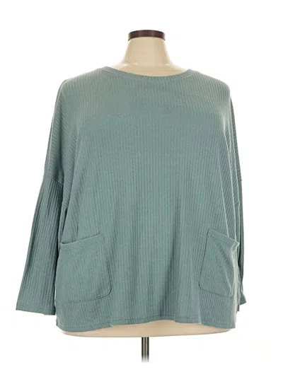 Pre-owned Emery Rose 3/4 Sleeve T-shirt In Teal