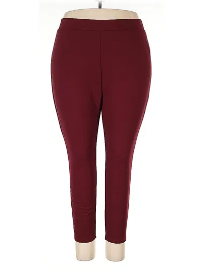 Pre-owned Emery Rose Active Pants In Burgundy