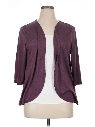Pre-owned Emery Rose Cardigan Sweater In Burgundy