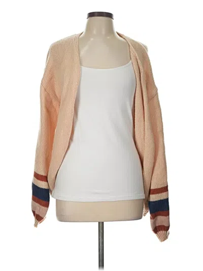 Pre-owned Emery Rose Cardigan Sweater In Tan