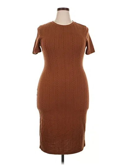 Pre-owned Emery Rose Casual Dress In Brown