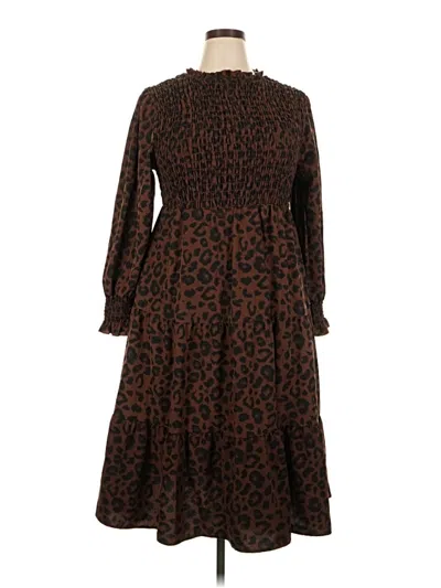 Pre-owned Emery Rose Casual Dress In Brown