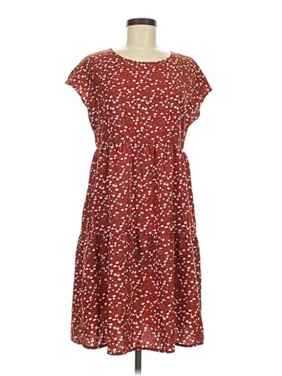 Pre-owned Emery Rose Casual Dress In Burgundy