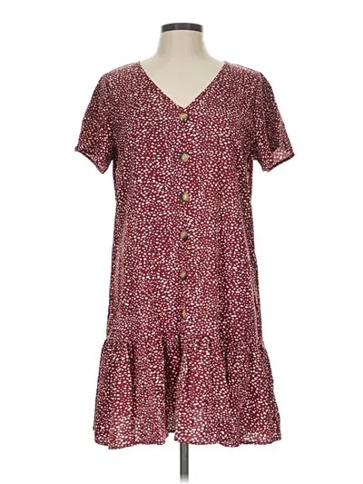 Pre-owned Emery Rose Casual Dress In Burgundy
