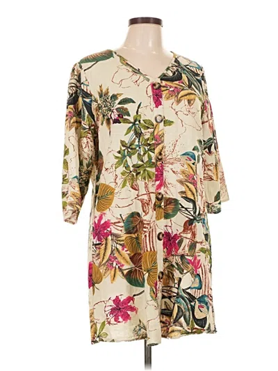 Pre-owned Emery Rose Casual Dress In Tan