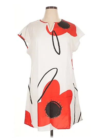 Pre-owned Emery Rose Casual Dress In White