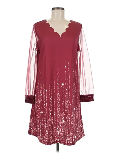 Pre-owned Emery Rose Cocktail Dress In Burgundy