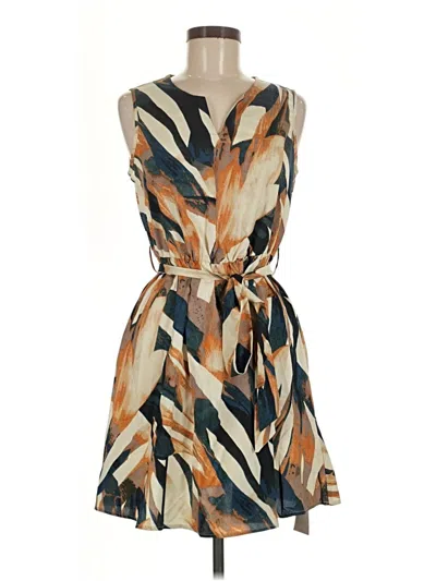 Emery Rose Cocktail Dress In Tan