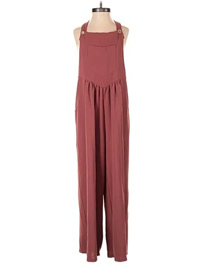 Pre-owned Emery Rose Jumpsuit In Burgundy
