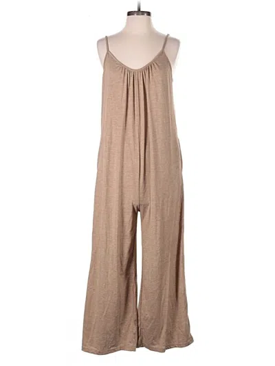Pre-owned Emery Rose Jumpsuit In Tan