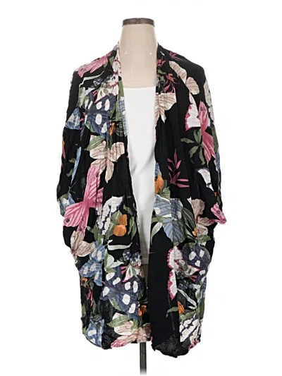 Pre-owned Emery Rose Kimono In Black