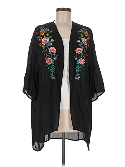 Pre-owned Emery Rose Kimono In Black