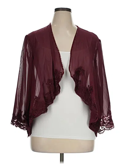 Pre-owned Emery Rose Kimono In Burgundy