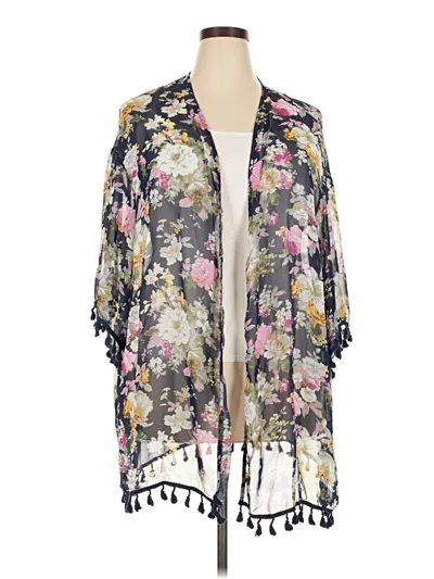 Pre-owned Emery Rose Kimono In Gray