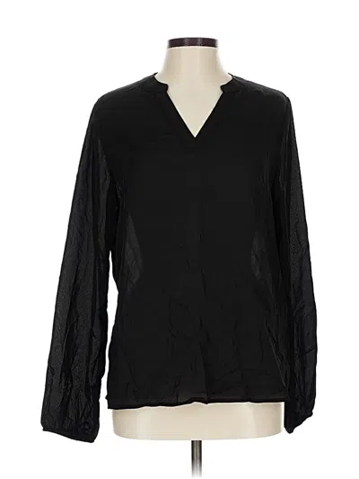 Pre-owned Emery Rose Long Sleeve Blouse In Black