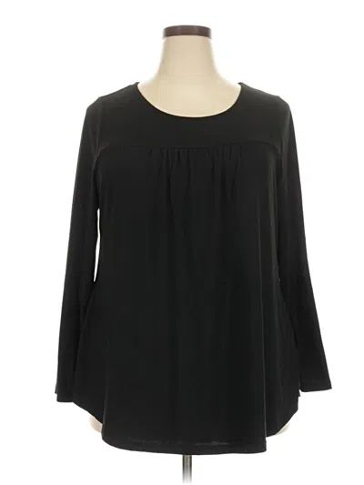 Pre-owned Emery Rose Long Sleeve Blouse In Black