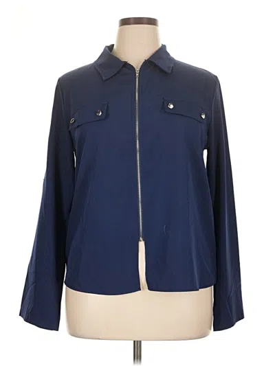 Pre-owned Emery Rose Long Sleeve Blouse In Blue