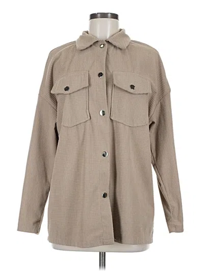 Pre-owned Emery Rose Long Sleeve Blouse In Brown