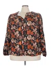 Emery Rose Long Sleeve Blouse In Multi