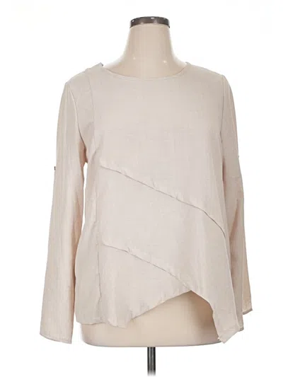 Pre-owned Emery Rose Long Sleeve Blouse In Ivory