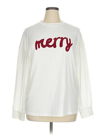 Pre-owned Emery Rose Long Sleeve T-shirt In Ivory