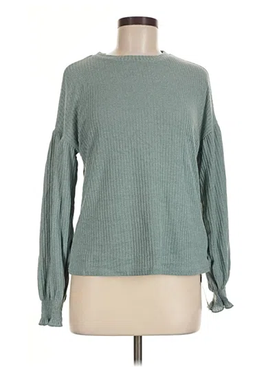 Emery Rose Long Sleeve T-shirt In Gray
