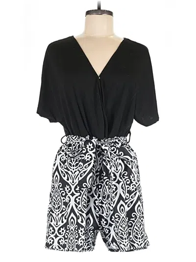 Pre-owned Emery Rose Romper In Black