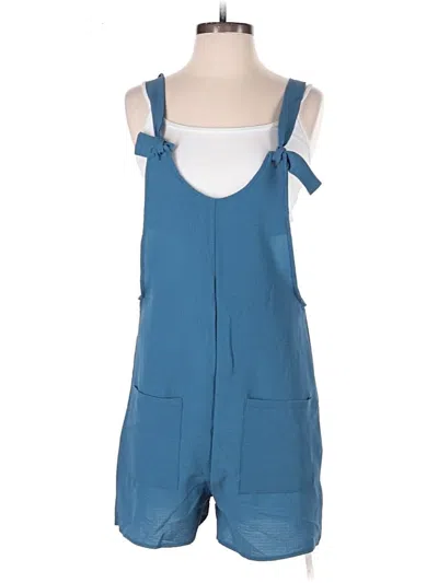 Emery Rose Romper In Blue