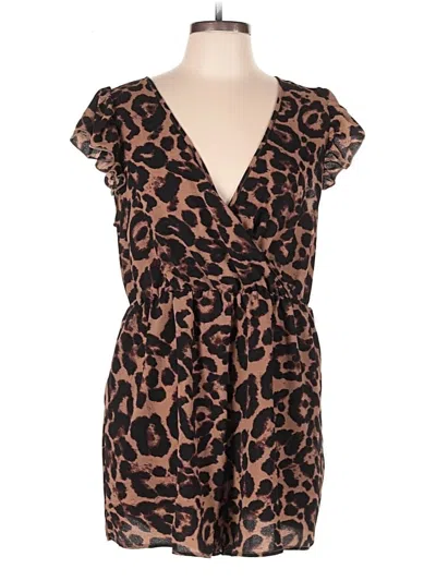 Pre-owned Emery Rose Romper In Brown
