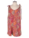 Emery Rose Romper In Red
