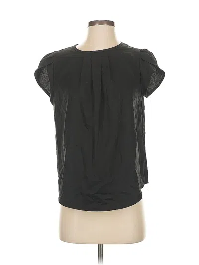 Pre-owned Emery Rose Short Sleeve Blouse In Black