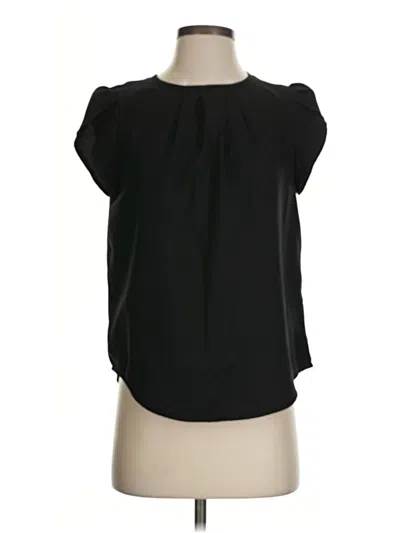 Pre-owned Emery Rose Short Sleeve Blouse In Black