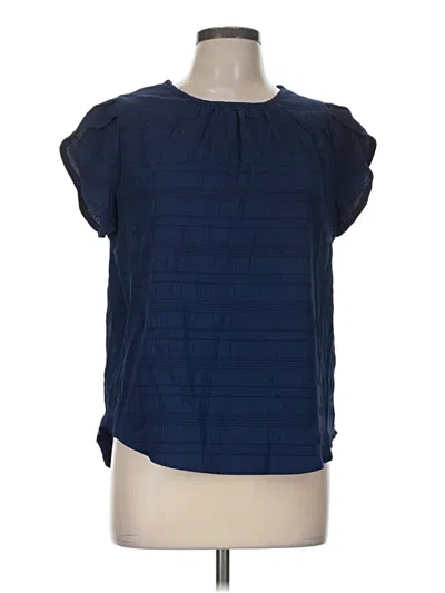 Pre-owned Emery Rose Short Sleeve Blouse In Blue