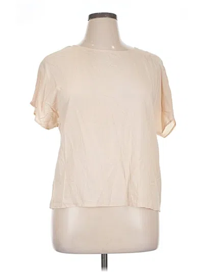 Pre-owned Emery Rose Short Sleeve Blouse In Ivory