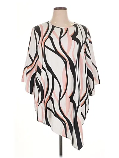 Pre-owned Emery Rose Short Sleeve Blouse In Ivory