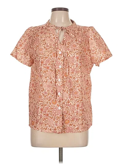 Pre-owned Emery Rose Short Sleeve Blouse In Pink