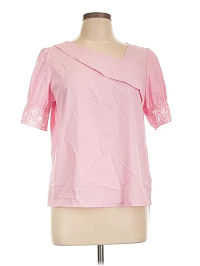 Pre-owned Emery Rose Short Sleeve Blouse In Pink
